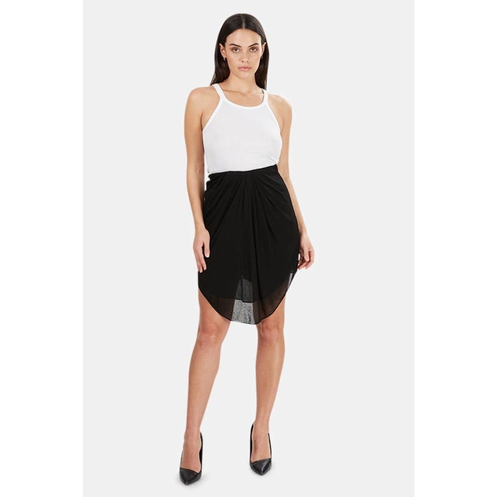Alexander Wang Silk Crepe Skirt - Black Sz 2